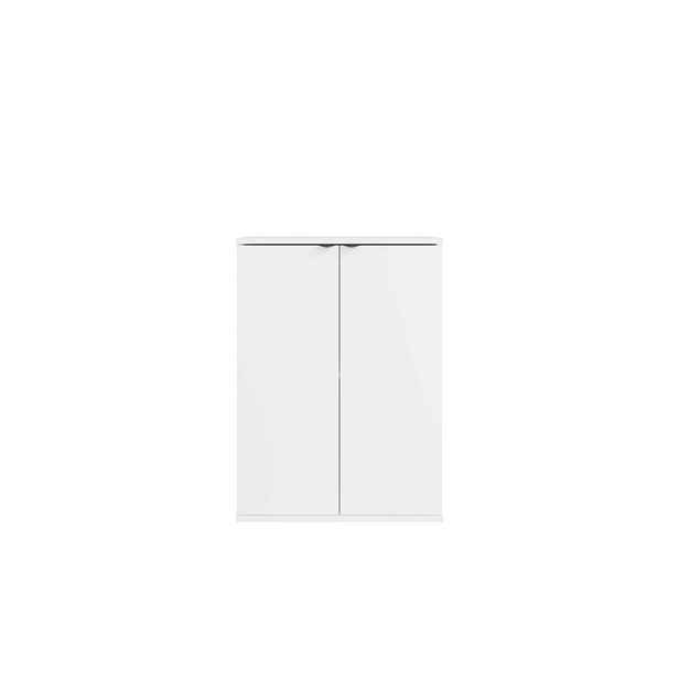 MASSENO KOMODA METRIX, 60/82,5/35 cm se zásuvkami a 2 dvířky, bílá