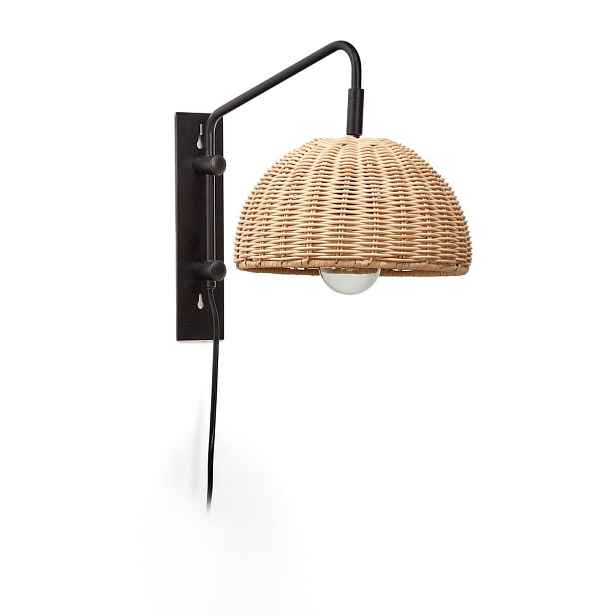 Nástěnné svítidlo v černo-přírodní barvě ø 23 cm Damila – Kave Home