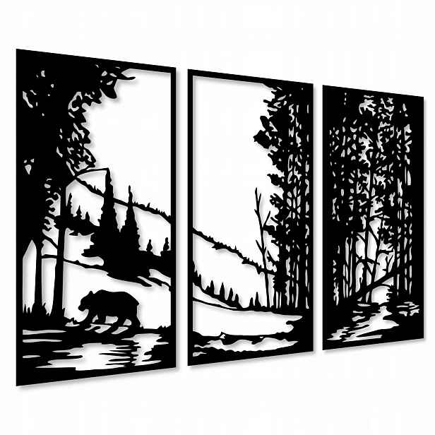 Obraz Prolamovaný Les Stromy Dekorace Prolamované Panely Obrazy Do Obývacího Pokoje Triptych