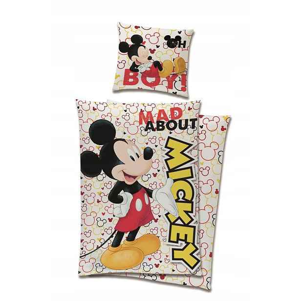Povlečení 140x200 Mickey Mouse Mickey krémová barva