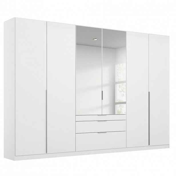 Rauch Möbel ŠATNÍ SKŘÍŇ S OTOČNÝMI DVEŘMI, barvy stříbra, bílá, 271/229/54 cm