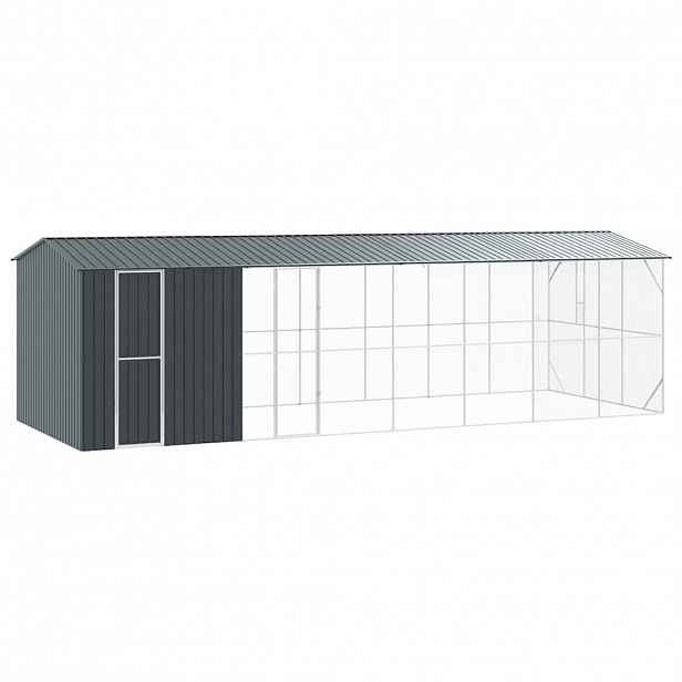 vidaXL Ptačí klec Antracit 860 x 310 x 247 cm Pozinkovaná ocel