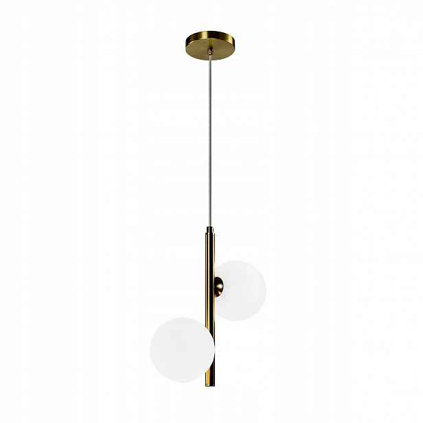 Dvojitá závěsná lampa Zlatá 2xG9 Skleněné kulaté stínítko do obývacího pokoje Ložnice