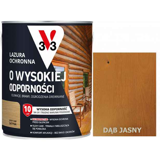 Lazura V33 Vysoká Odolnost 10 let Dub světlý 5L