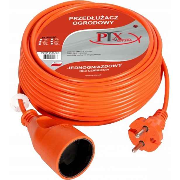 Prodlužovací Kabel zahradní, jednoduchý Plx 40 m 1 ks zásuvek oranžový