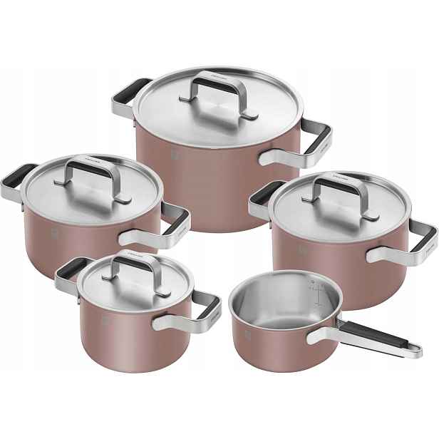 Zwilling Pure sada 5 hrnců s růžovým keramickým povrchem