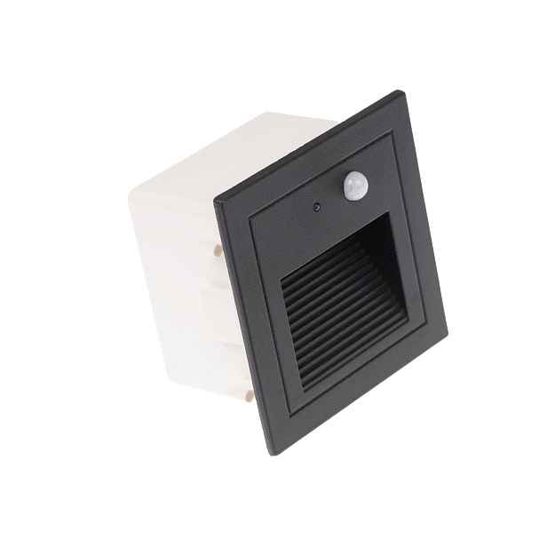 LED vestavné svítidlo PIR-LOPEN-B-IP65 černé