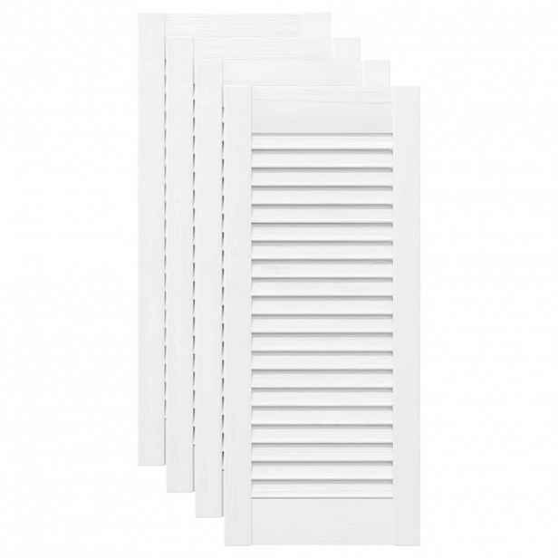 vidaXL Skříňové dveře 4 ks Bílá 69 x 49,4 cm Masivní borovicové dřevo