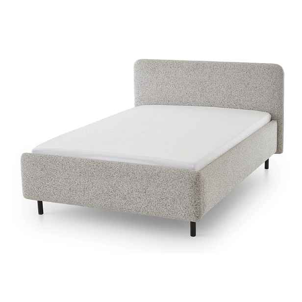 Béžová čalouněná dvoulůžková postel s úložným prostorem s roštem 180x200 cm Primo – Meise Möbel