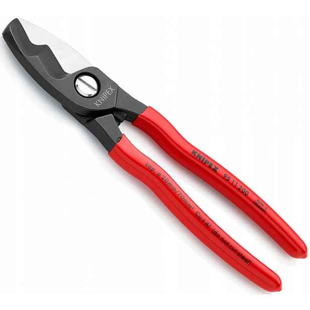 Nůžky na stříhání kabelů s ručkou od tworz.szt. 200 mm,KNIPEX