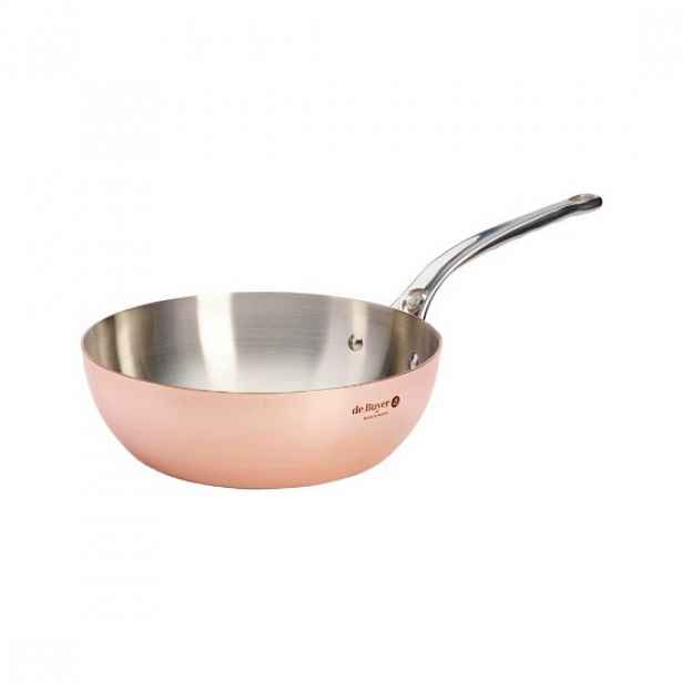 Pánev kuželová, měď-nerezavějící ocel, 24 cm/3,1 l, "Inocuivre" - de B