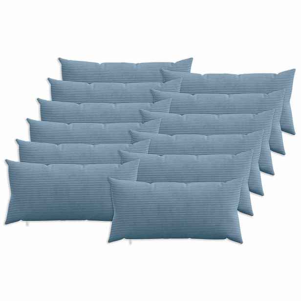 vidaXL Povlak na polštář 12 pcs HEERLEN Modrá 40 x 80 cm manšestr