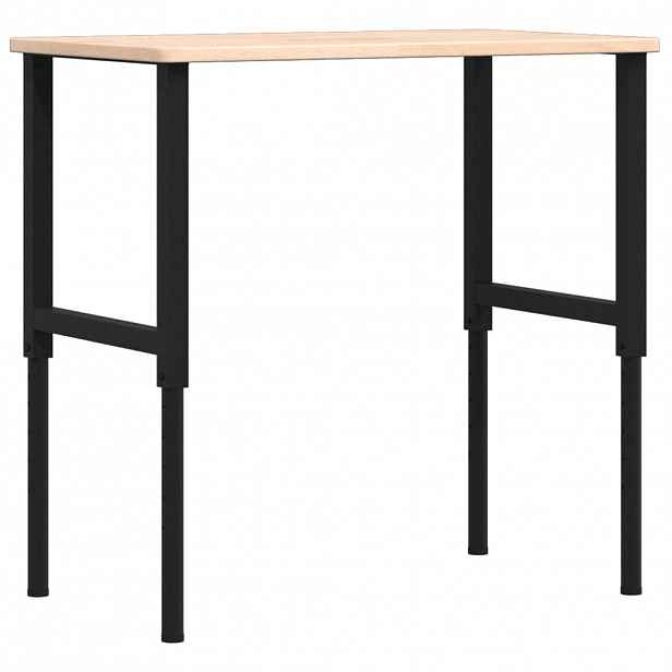 vidaXL Pracovní stůl 100 x 60 x (71,5–98) cm masivní dub obdélníkový