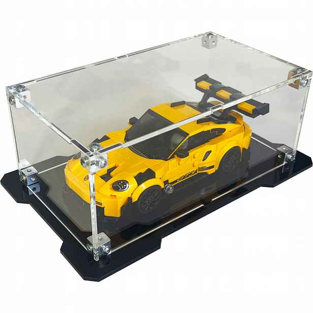 Vitrína s černou základnou pro sadu Lego 77239 Porsche 911 GT3 Rs