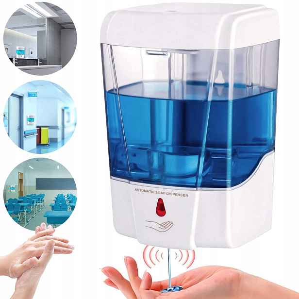 Dávkovač Tekutého Mýdla Bezdotykový Automatický Senzor Dispenser 700 ML