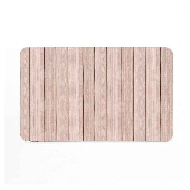 Hnědá gumová koupelnová předložka 50x80 cm Calista – douceur d'intérieur