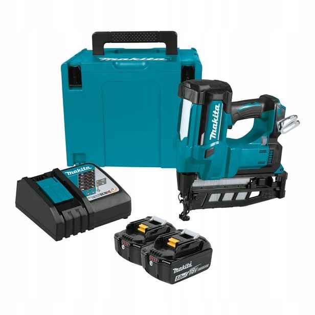 Makita DBN600RTJ Akumulátorová hřebíkovačka 18V 2x5,0Ah DC18RC Makpac