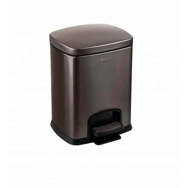 Pedálový koš Stella Premium obdélníkový 5 L, soft close grafit, metalická barva