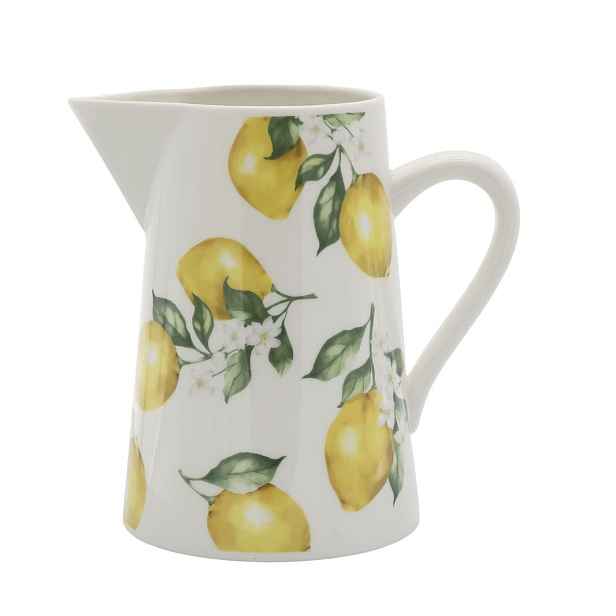 Porcelánový džbán s citróny Maison Limone Blossom - 11*17 cm / 1100 ml Chic Antique