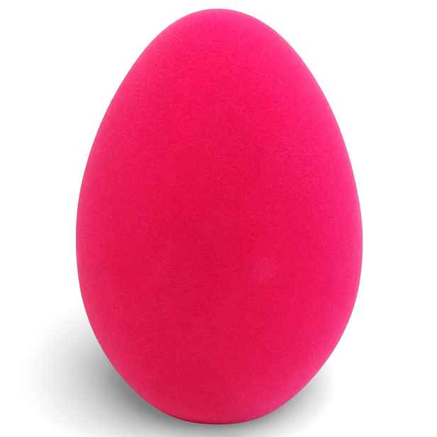 Velké Vajíčko 40 cm Růžové Velurové Vánoční Dekorace Figurka