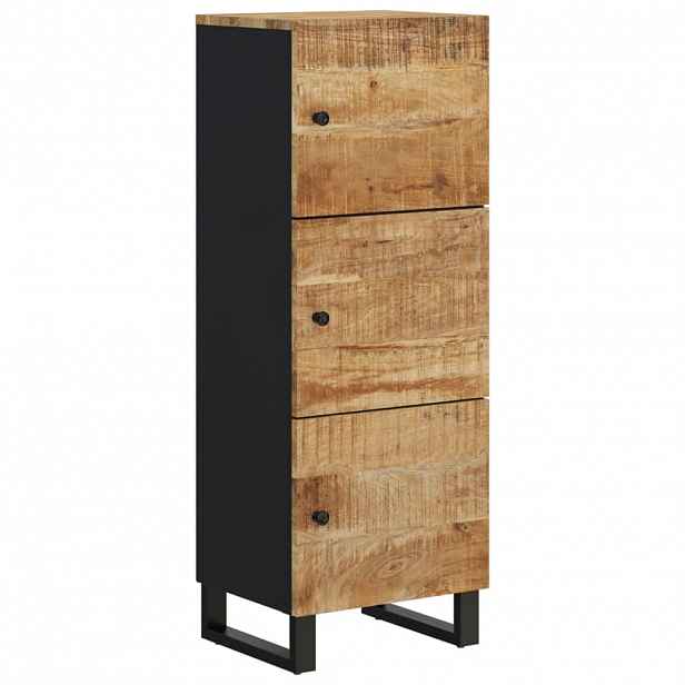 vidaXL Komoda se 3 dvířky 40 x 33 x 110 cm masivní mangovník a železo