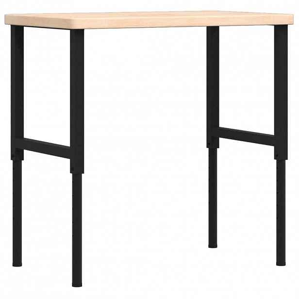 vidaXL Pracovní stůl 100 x 60 x (73–99,5) cm masivní dub obdélníkový