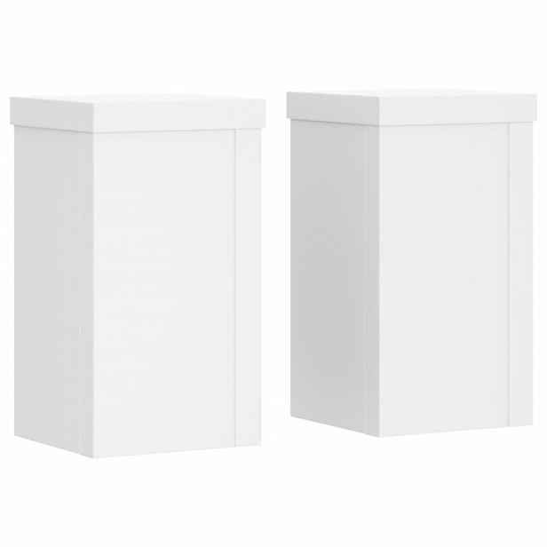 vidaXL Stojan na rostliny 2 ks Bílá 10 x 10 x 18 cm Kompozitní dřevo