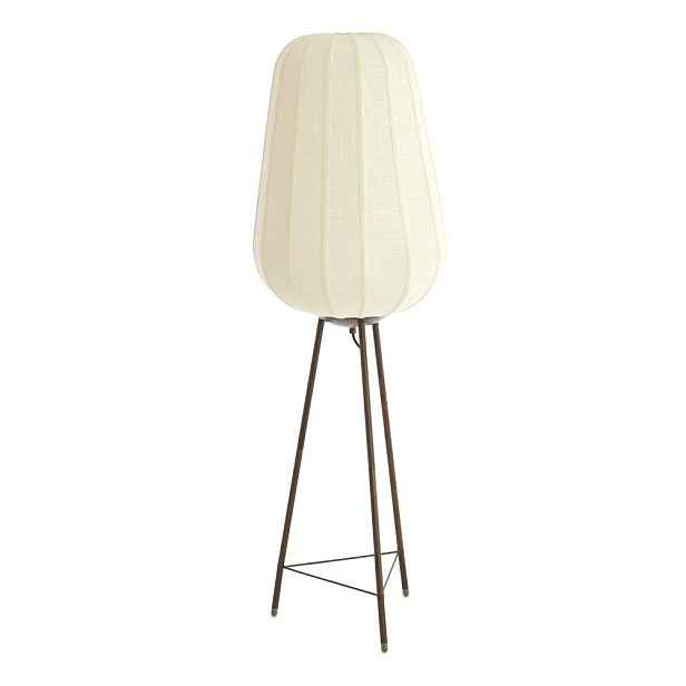 Bílá stojací lampa s textilním stínidlem (výška 133 cm) Bibury – Light & Living