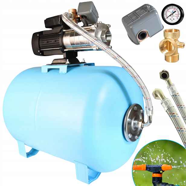 Hydrofor Na Vodu 5-ROTOROVÉ Čerpadlo Inox 1100 W 130 L/min S Nádrží 100 L