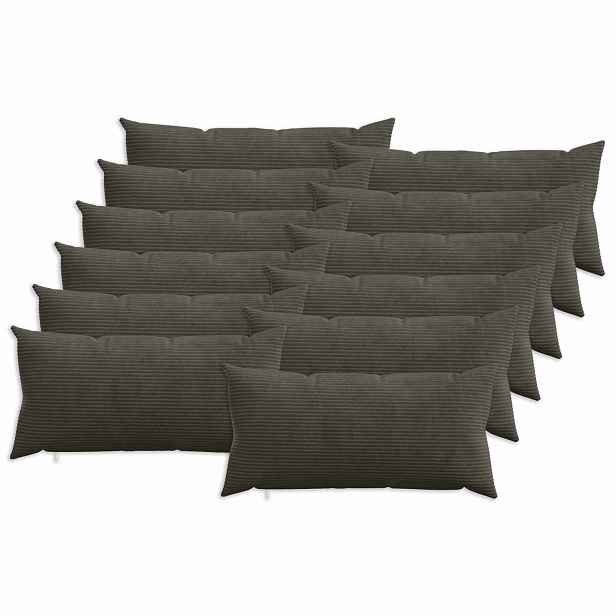 vidaXL Povlak na polštář 12 pcs HEERLEN Antracitová 40 x 80 cm