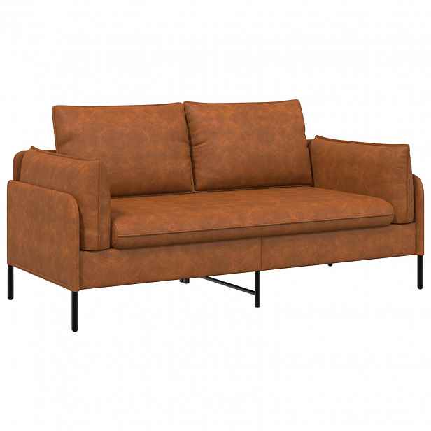 vidaXL Sofa pro dvě osoby Hnědá 188 x 81 x 89 cm Umělá kůže