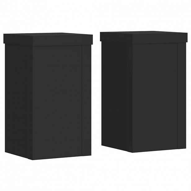 vidaXL Stojan na rostliny 2 ks Černá 10 x 10 x 18 cm Kompozitní dřevo