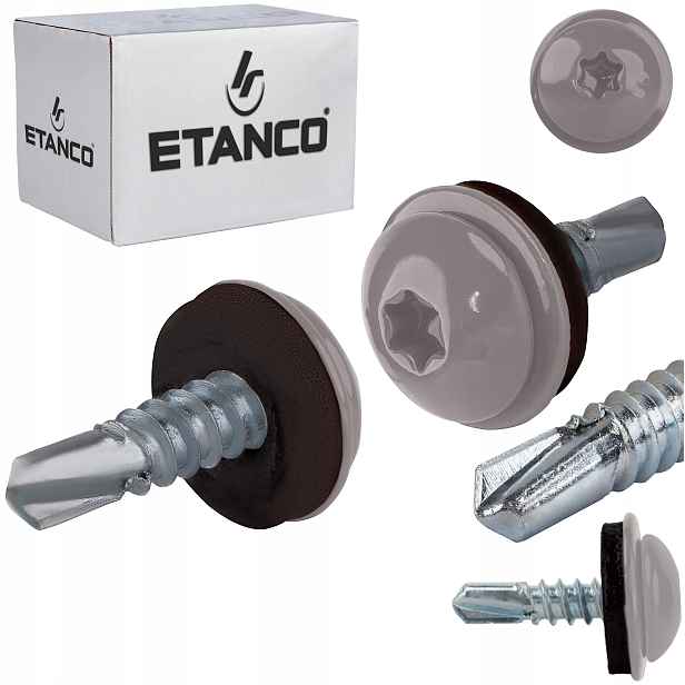 Šrouby do kovu Torx 3 mm 4,8 x 19 mm Ral 9007 250 ks Etanco GT3 Ph Z14