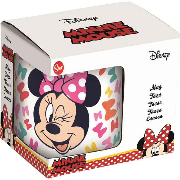 TEMU Porcelánový hrnek Minnie Bows 235 ml (8 Oz) v dekorativní krabičce