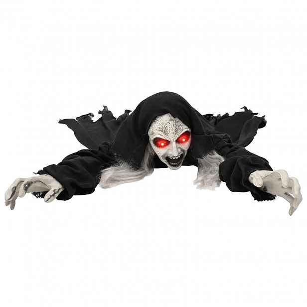 vidaXL Halloween lezoucí zombie SPOOKA Černá 41 x 130 x 24 cm