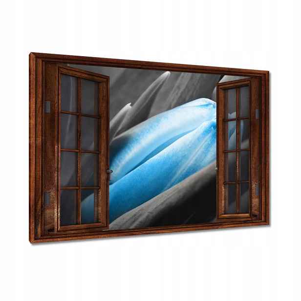 Obrazy 90x60 Modré okvětní lístky Tulipán