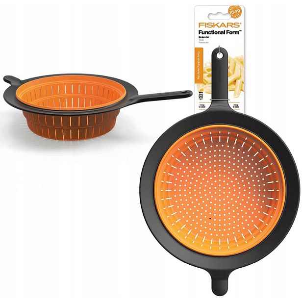 Fiskars Skládací Silikonové Sítko Premium Cedník Na Těstoviny