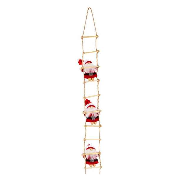 Látková závěsná vánoční dekorace 60 cm Climbing Santa – Sass & Belle