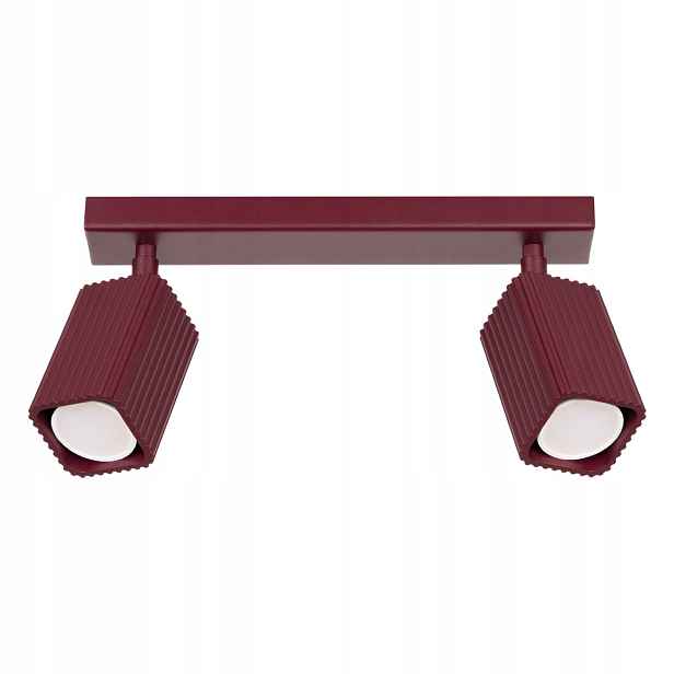 Sollux Lighting Rayo stropní svítidlo burgundská lišta rýhovaná 2xGU10 10W