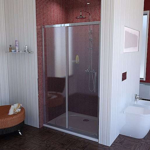 Sprchové dveře 130x200 cm Polysan LUCIS chrom lesklý DL1315