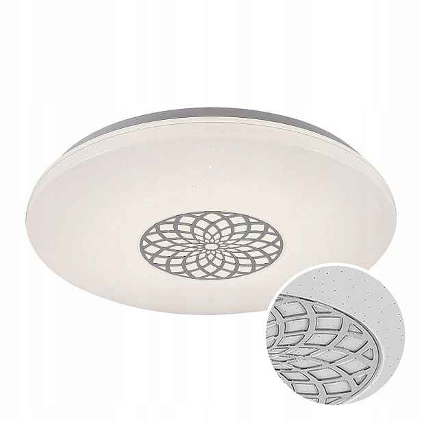 Stropní Svítidlo Led Chrom Bílý 24W Dálkový Ovladač Stmívatelný 3000-6500K Ophelia Rabalux