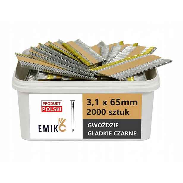 Hřebíky do hřebíkovačky spojené papírem 3,1x65mm 34° 2000ks Gcz 9ks