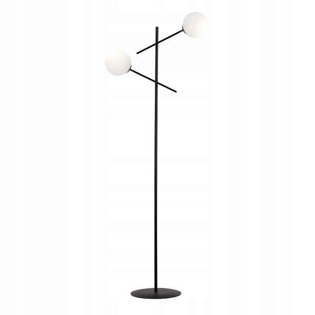 Stojací lampa Emibig Linear 2xE14 Ocel/Sklo Černá 150 cm