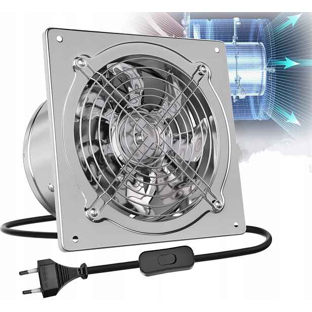 Ventilátor Průmyslový Odtahový Ventilátor Se 7 Lopatkami 150 mm