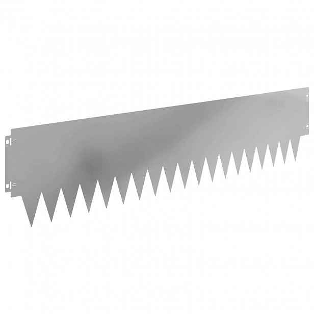 vidaXL Okraj trávníku 10 ks 103 x 25 cm Ocel Stříbrná