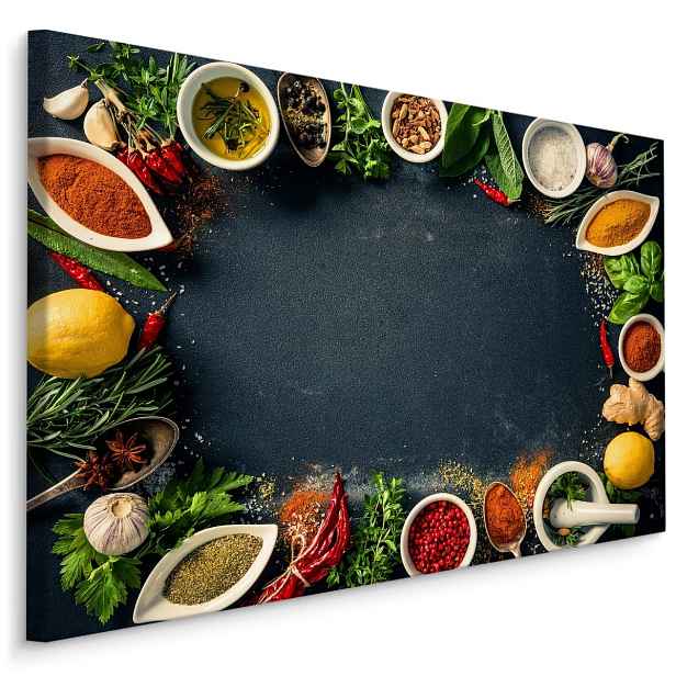 Moderní obraz na plátně do kuchyně Koření A Bylinky Varianta: 90x60
