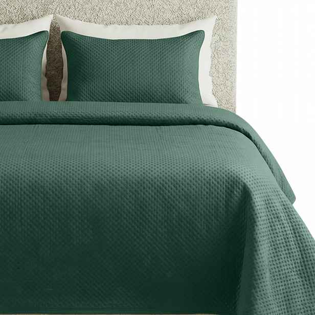 Přikrývka Na Postel Prošívaná Velvet Kapa Koc Pled 160x220 Maya Zelená
