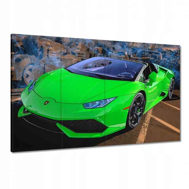 Obrazy 120x80 Zelený sportovní vůz