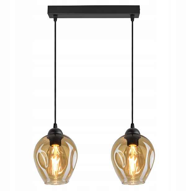 Závěsná lampa Lustr Stropní Svítidlo 2 Stínidla Med Led