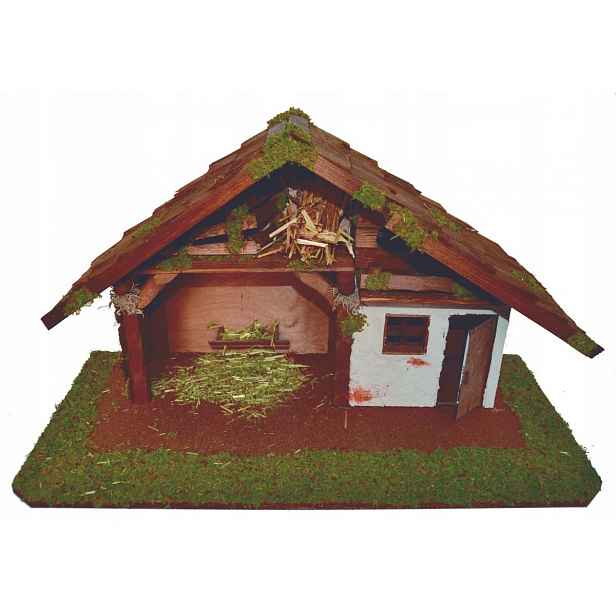 Betlém Stajenka 59x29x33 cm, pro postavy o výšce 12,0 cm
